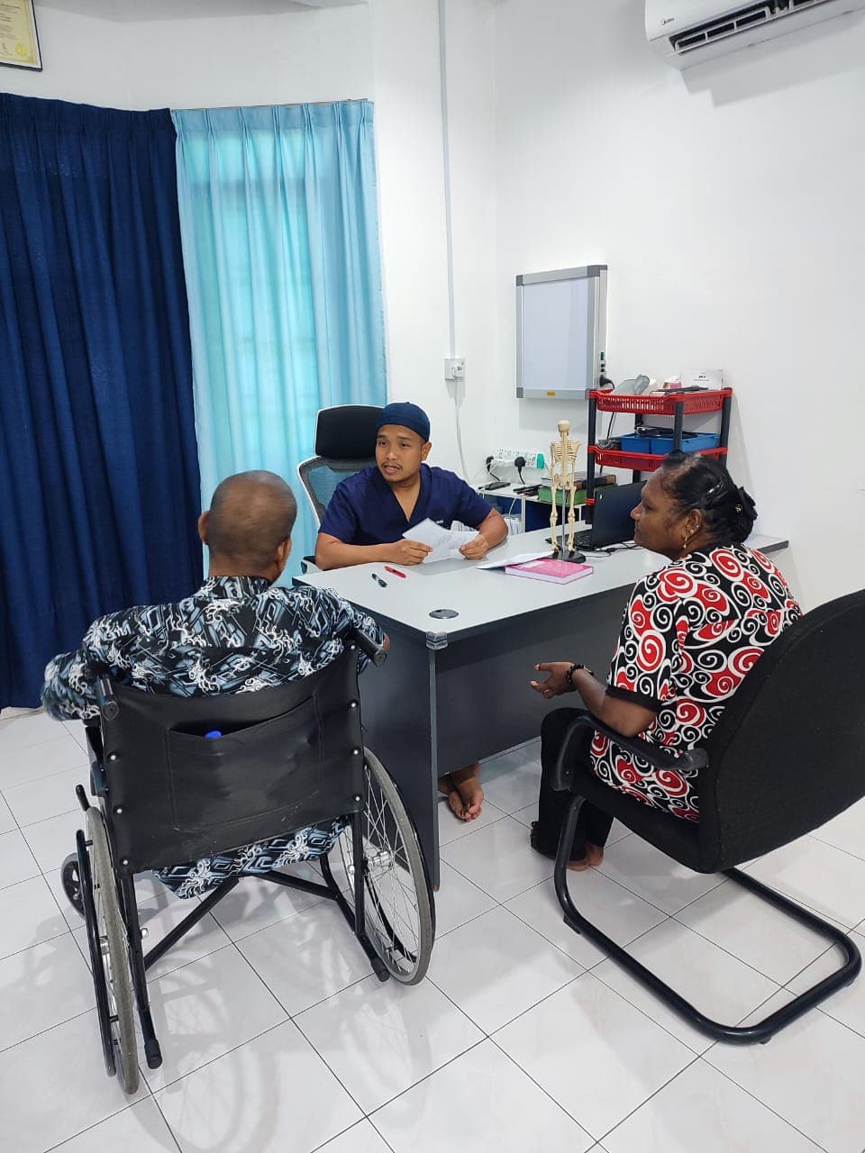 Consultation session with a client's family
